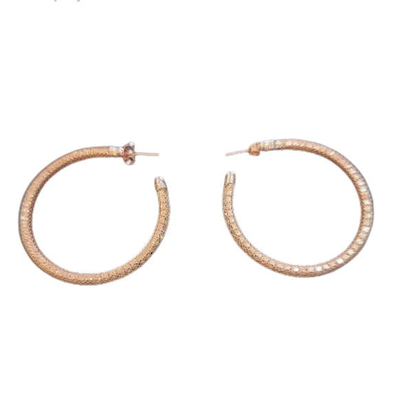 Pink with white crystals Crossover Bangle with Matching Hoop earrings NWT - Picture 3 of 7